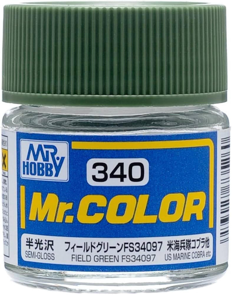 Gunze Sangyo Semi-Gloss Field Green FS34097 Mr.Color 10ml C340